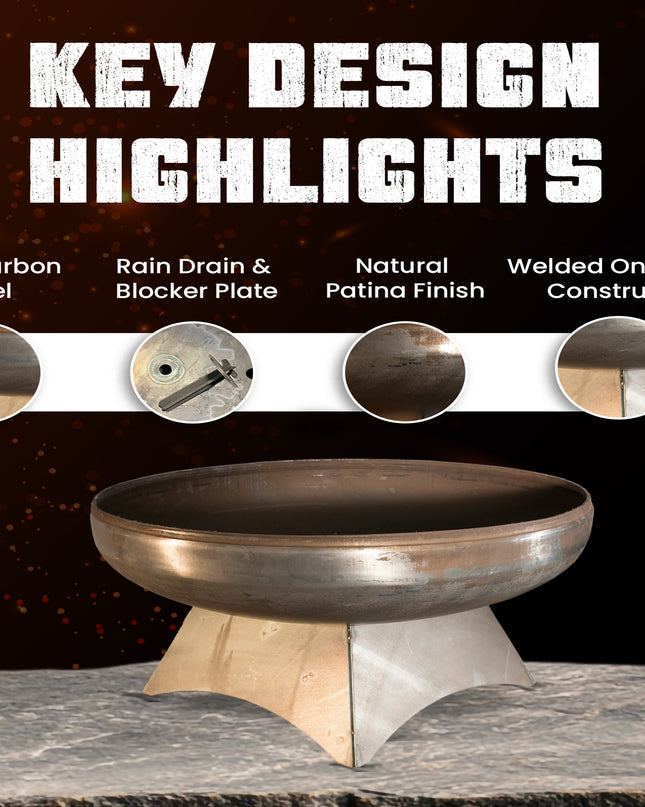 Liberty Fire Pit with Standard Base (Made in USA)