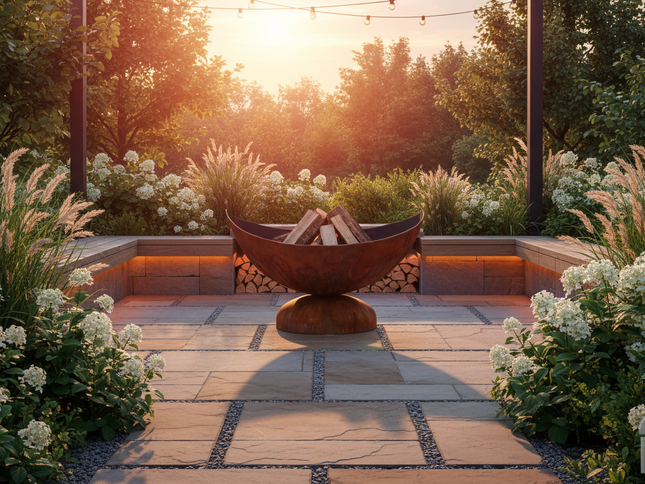 Ohio Flame Lunar Artisan Fire Bowl, Patina, 30"-41"