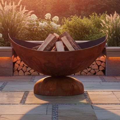 Ohio Flame Lunar Artisan Fire Bowl, Patina, 30"-41"