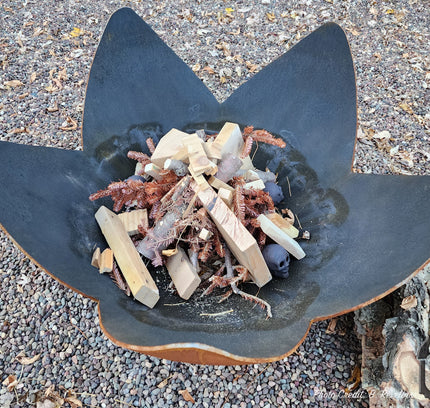 "Fire Flower" Fire Bowl with Hollow Base (Made In USA)