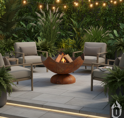 Ohio Flame Stellar Artisan Fire Bowl, Patina, 30"-41"