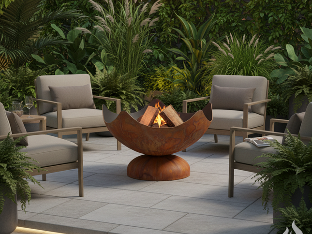 Ohio Flame Stellar Artisan Fire Bowl, Patina, 30"-41"