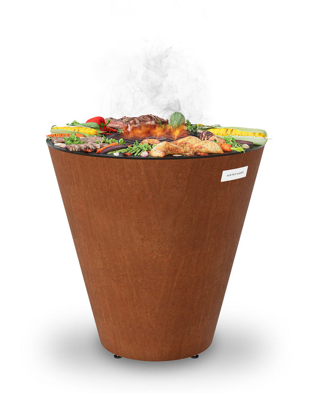 Arteflame ONE30 — 30″ One Series Flat-Top Charcoal Grill & Fire Bowl (Single-Piece CORTEN Steel)