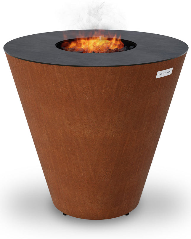 Arteflame One Series 40″ — XXL Flat-Top Charcoal Grill & Fire Bowl (Single-Piece CORTEN Body)