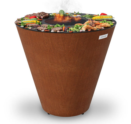 Arteflame One Series 40″ — XXL Flat-Top Charcoal Grill & Fire Bowl (Single-Piece CORTEN Body)