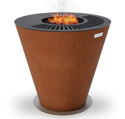 Arteflame Park Series — One-Piece CORTEN Steel Park Grill (30″ / 40″) with Half Griddle + Half Grill