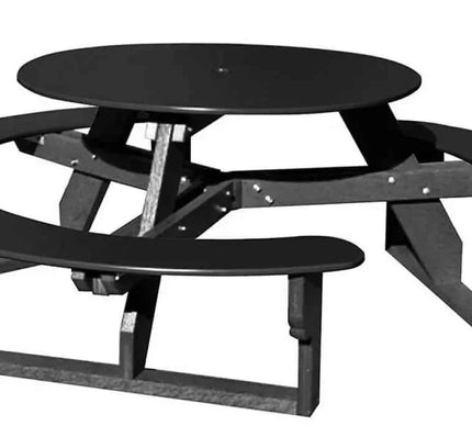 Open Round Table for Versatile and Customizable Outdoor Round Table Seating