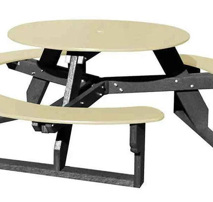 Open Round Table for Versatile and Customizable Outdoor Round Table Seating
