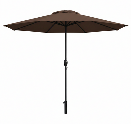 Outdoor Heavy Duty Market Umbrella with Crank Handle and 8 Sturdy Ribs