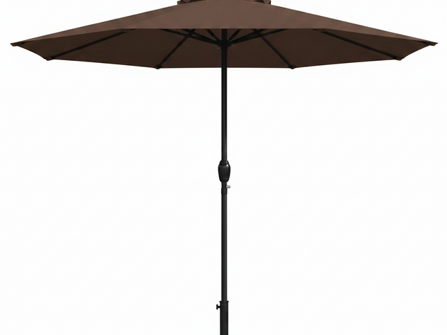 Outdoor Heavy Duty Market Umbrella with Crank Handle and 8 Sturdy Ribs
