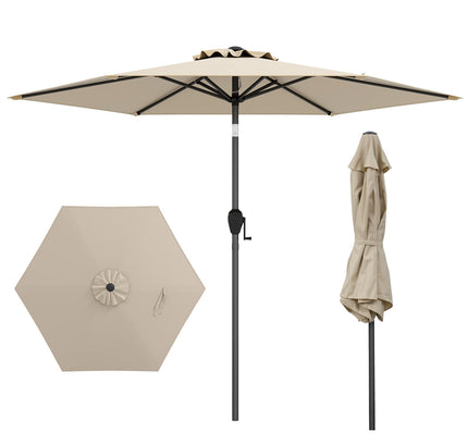 7.5 feet Outdoor Patio Heavy Duty Market Umbrella with Push Button Tilt