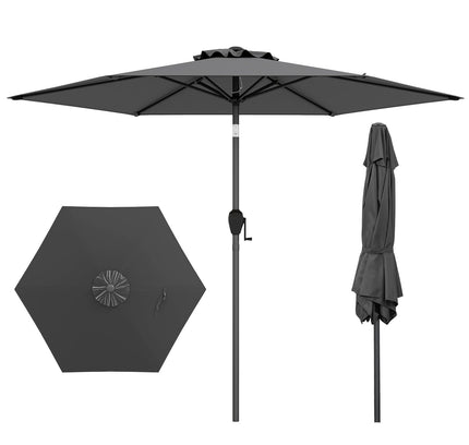 7.5 feet Outdoor Patio Heavy Duty Market Umbrella with Push Button Tilt