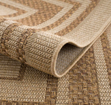 Isoko Bordered Faux Jute Outdoor Rug