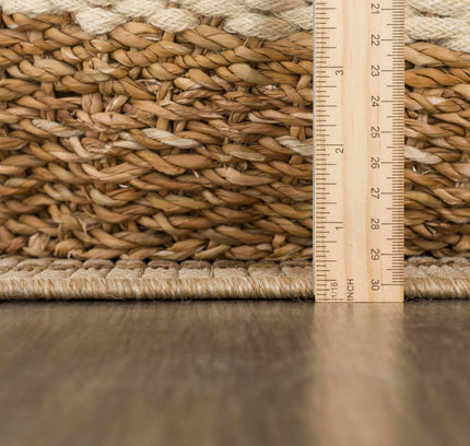 Isoko Bordered Faux Jute Outdoor Rug