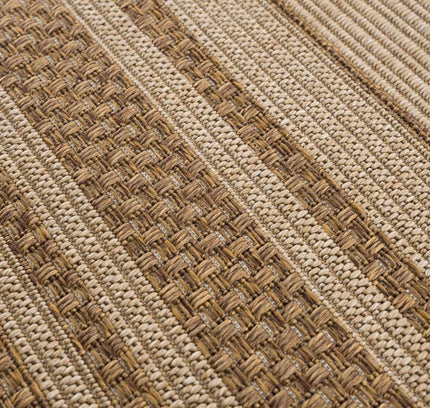 Isoko Bordered Faux Jute Outdoor Rug