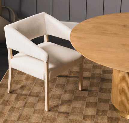 Kuval Checkered Brown Outdoor Rug