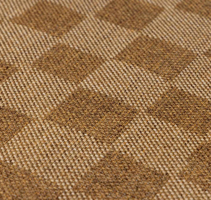 Kuval Checkered Brown Outdoor Rug