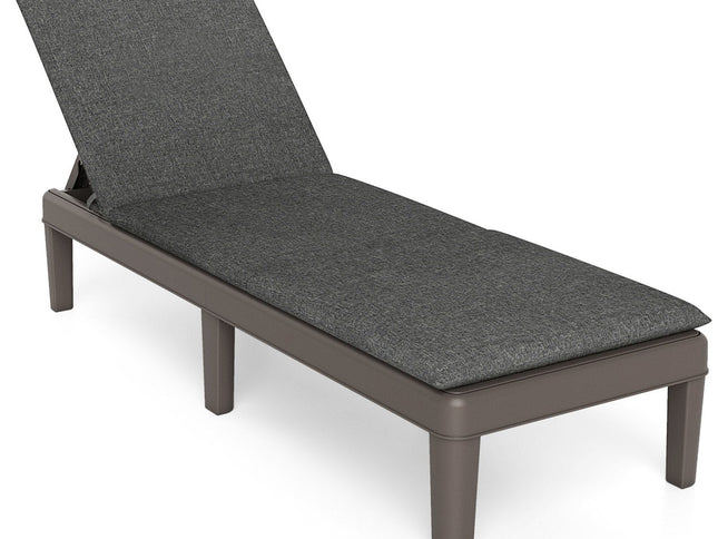 Patio Lounge Outdoor Recliner Chair with Cushion 3-Position Adjustable Backrest