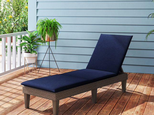 Patio Lounge Outdoor Recliner Chair with Cushion 3-Position Adjustable Backrest