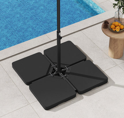 Patio Offset Umbrella Base with Easy-Fill Spouts