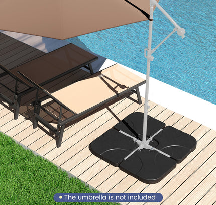20" Patio Offset Water-Filled Plate Umbrella Base Sand