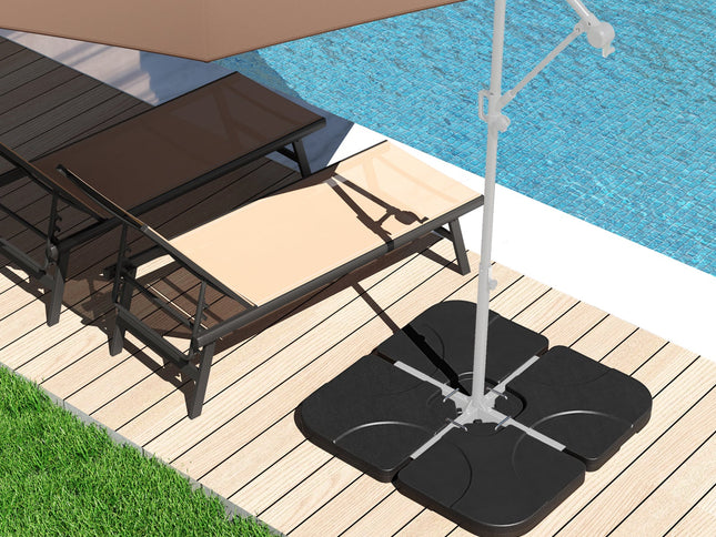 20" Patio Offset Water-Filled Plate Umbrella Base Sand