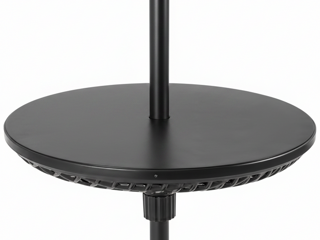 Patio Umbrella Table Tray Adjustable with Umbrella Poles-Black