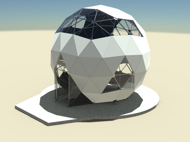 CNC Dome Planet Stainless Steel + T6061 Geodesic Sphere Enclosure