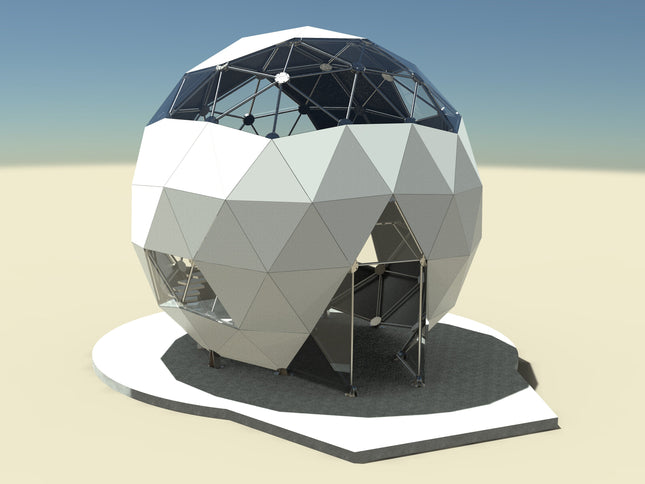 CNC Dome Planet Stainless Steel + T6061 Geodesic Sphere Enclosure