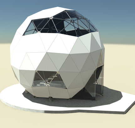 CNC Dome Planet Stainless Steel + T6061 Geodesic Sphere Enclosure
