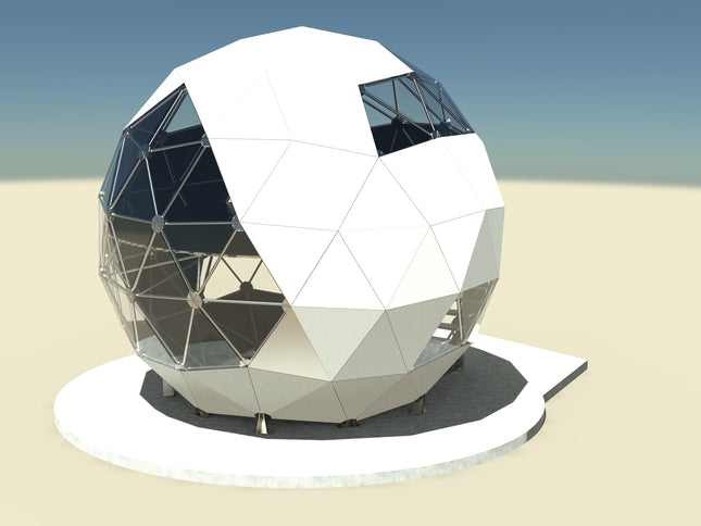 CNC Dome Planet Stainless Steel + T6061 Geodesic Sphere Enclosure