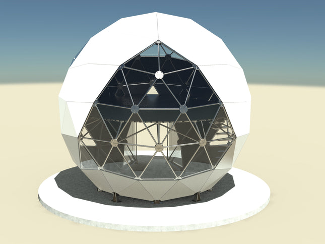 CNC Dome Planet Stainless Steel + T6061 Geodesic Sphere Enclosure