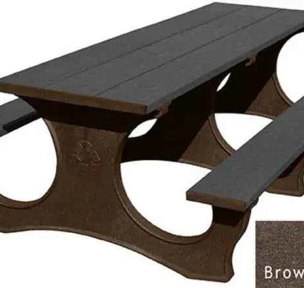 Polly Tuff Picnic Table – Durable 8 Ft Easy Access Outdoor Seating