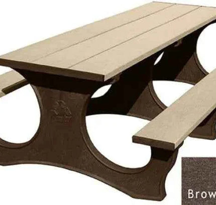 Polly Tuff Picnic Table – Durable 8 Ft Easy Access Outdoor Seating