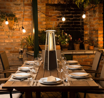 10000 BTU Portable Steel Tabletop Patio Heater with Glass Tube
