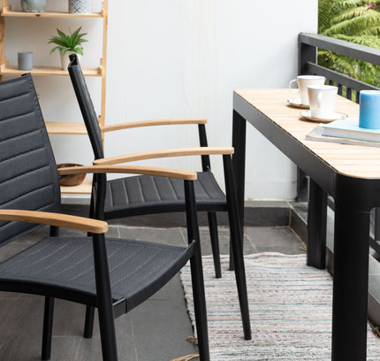 Portals Dark Lite 2pc Stacking Armchair