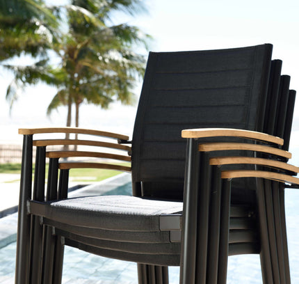 Portals Dark Lite 2pc Stacking Armchair