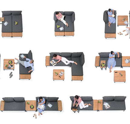 Portals Dark 2-Seat Sofa