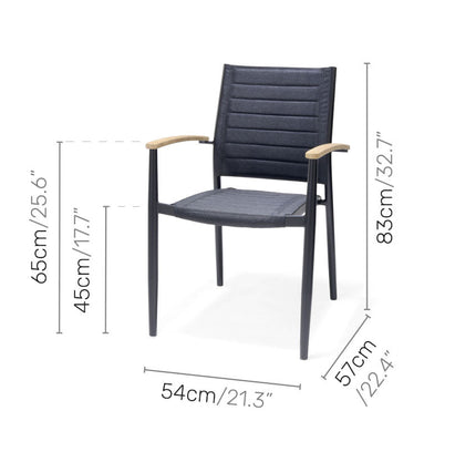 Portals Dark Lite 2pc Stacking Armchair