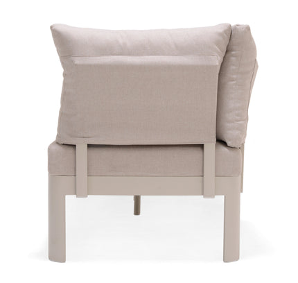 Portals Teak and Aluminum Modular Sofa 3pc Set
