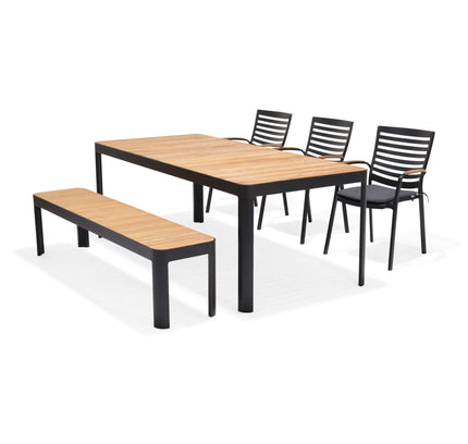 Portals Teak and Aluminum Picnic Bench