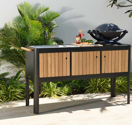 Portals Dark Outdoor Kitchen