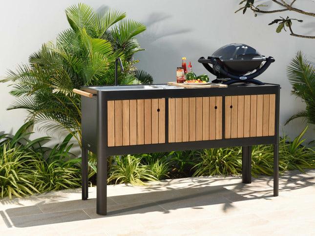 Portals Dark Outdoor Kitchen