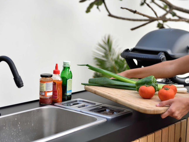 Portals Dark Outdoor Kitchen