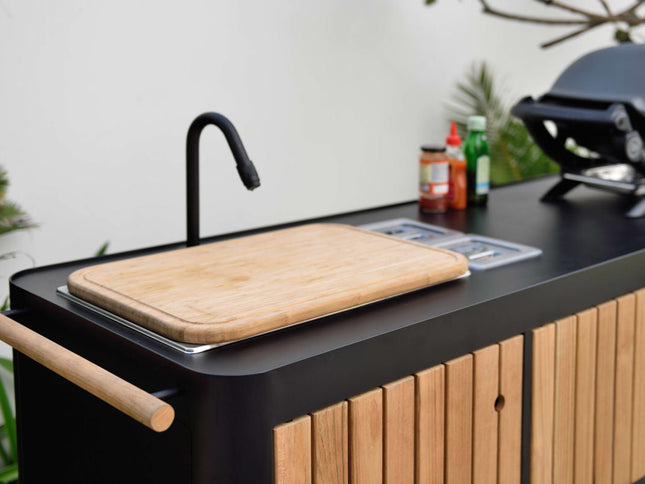 Portals Dark Outdoor Kitchen