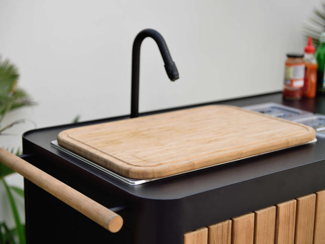 Portals Dark Outdoor Kitchen