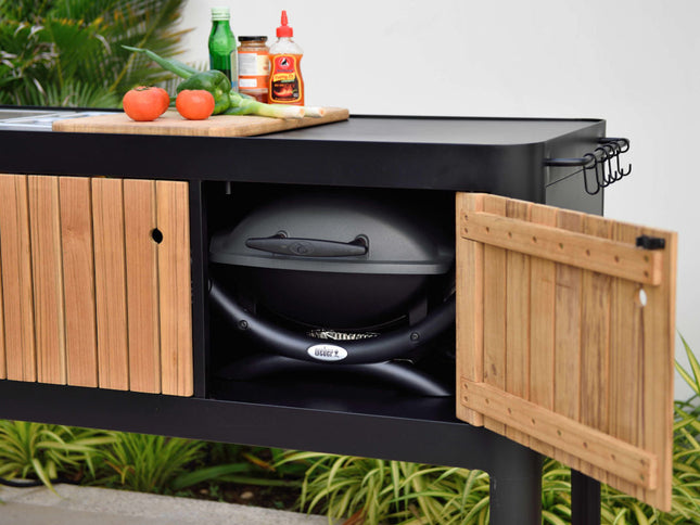 Portals Dark Outdoor Kitchen