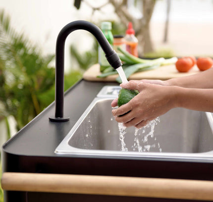 Portals Dark Outdoor Kitchen