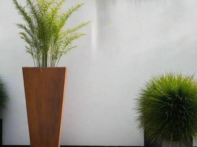 MK Design Elements Corten Steel Radius Tapered Planters
