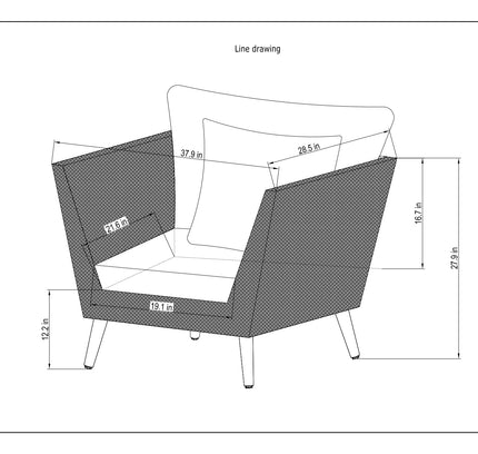 Panther Outdoor Patio Wicker and FSC Wood Seating Set